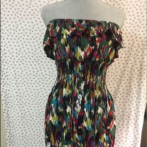 Sleeveless ruched mini sundress